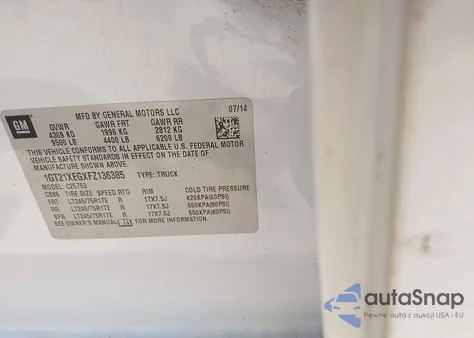 2015 GMC Sierra 2500Hd from USA, damaged, VIN 1GT21XEGXFZ136385